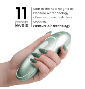 Womanizer Pro vibrating clitoral stimulator, sage green – image 5