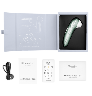 Womanizer Pro vibrating clitoral stimulator, sage green – image 6