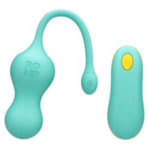 ROMP Cello vibrating egg with remote control in turquoise – image 1