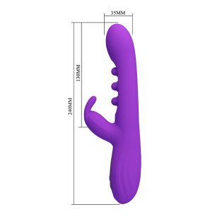 Pretty Love Sabien, vibromasseur lapin à stimulation par tapotements et LED violette – photo 8