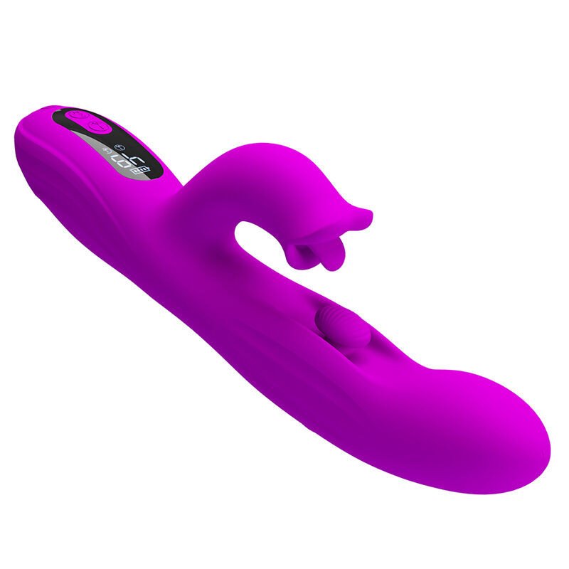 Yalanda Oscillating Rabbit Vibrator with LED Display, Purple – image 1
