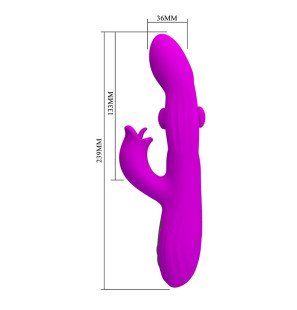 Yalanda Oscillating Rabbit Vibrator with LED Display, Purple – image 8