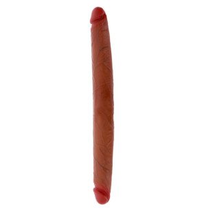 Get Real dwustronny silikonowy dildo z ruchomym napletkiem 40 cm – zdjęcie 1