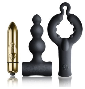 Rocks-Off Silhouette Be Mine couples' set with vibrating anal plug – image 1
