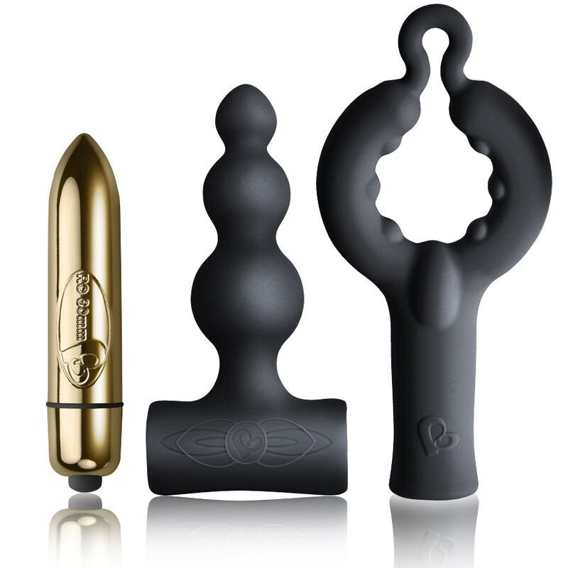 Rocks-Off Silhouette Be Mine couples' set with vibrating anal plug – image 1