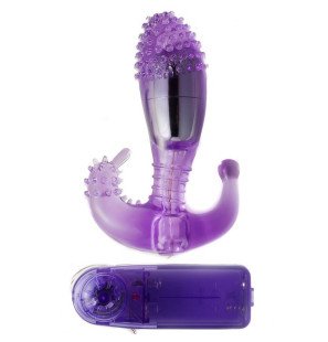 Stimulateur vibrant vaginal et anal BAILE Lilac – photo 1