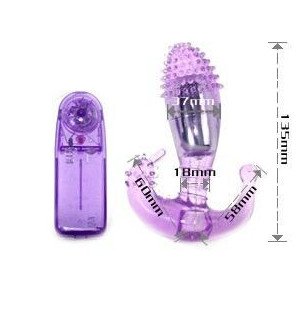 Stimulateur vibrant vaginal et anal BAILE Lilac – photo 2