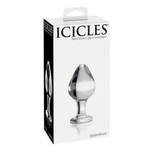 Szklany masażer ICICLES N. 25 do intymnego wellness – 4,5 cm – zdjęcie 2