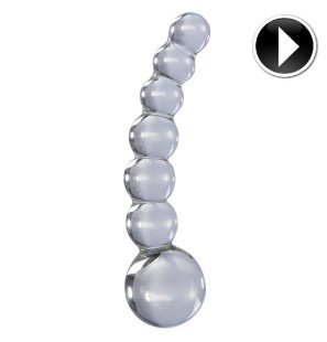 Przezroczysty szklany masażer analny 2 cm ICICLES – zdjęcie 1