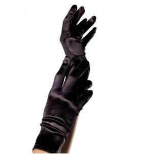 Black satin gloves by Leg Avenue – image 1
