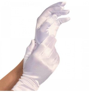 Leg Avenue – gants blancs en satin – photo 1