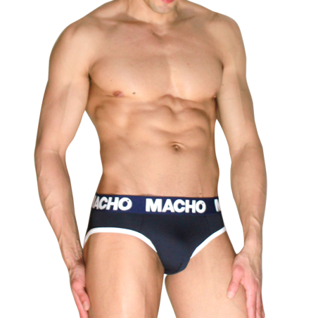 MACHO Classic Navy Blue Men's Briefs, Size M – image 1