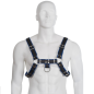 Leather Chest Harness for Men in Blue and Black – image 1