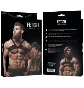 Eco-lederen borstharnas voor mannen van Fetish Submissive Attitude