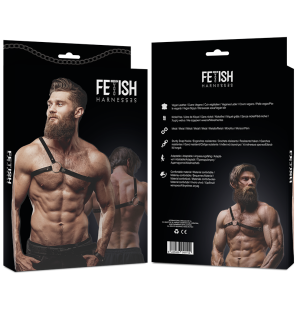 Men’s Eco-Leather Harness with Crossed Shoulder Straps – image 2