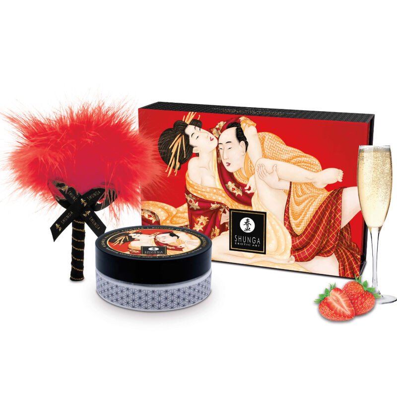 Shunga essbares Massagepulver mit Erdbeere 75 g – Bild 1 Shunga essbares Massagepulver mit Erdbeere 75 g – Bild 1