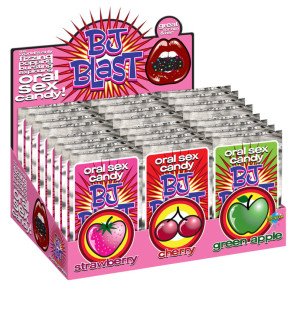 PIPEDREAM BJ Blast lubricant with strawberry, cherry and green apple flavours – 36 pieces – image 1