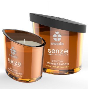 SWEDE Senze Seduction massagekaars met kruidnagel, sinaasappel en lavendel 50 ml – foto 1