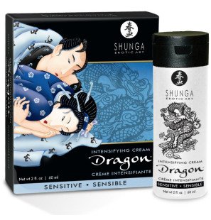 SHUNGA Dragon Sensitive krem do masażu dla par z migdałami 60 ml – zdjęcie 1