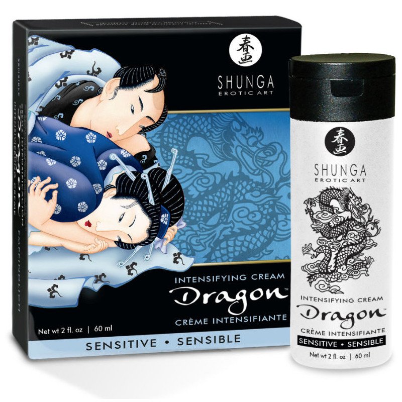 SHUNGA Dragon Sensitive krem do masażu dla par z migdałami 60 ml – zdjęcie 1