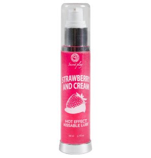 Lubrifiant chauffant à la fraise et crème de massage Secretplay 50 ml – photo 1