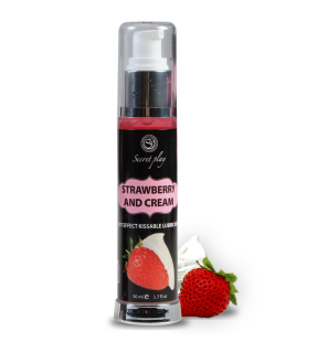 Lubrifiant chauffant à la fraise et crème de massage Secretplay 50 ml – photo 2
