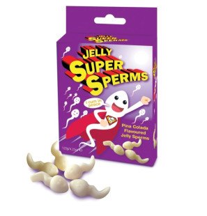 Sperma-vorm snoep met cola smaak 120 gram