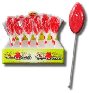 Jelly Lips strawberry-flavoured lollipop for adults – image 2