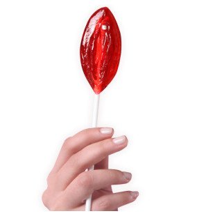 Secretplay Erdbeergelee-Vagina-Lolli 100 g – Bild 1