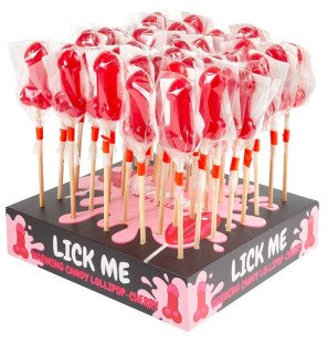 Penis-shaped cherry lollipop with warming effect Secretplay 25 g – image 2