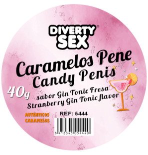 Penis-shaped sweets with gin and tonic flavour – 20 pieces – image 2