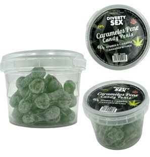 Penis-Bonbons mit Cannabisaroma Diablo Goloso 20 Stück 30 g – Bild 1