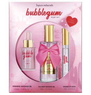 Coffret de massage Bubblegum de Bijoux Indiscrets avec gel huileux et gloss à lèvres – photo 1