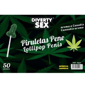 Diablo Goloso Penis Lollipops with Cannabis Aroma – 50 pieces – image 1