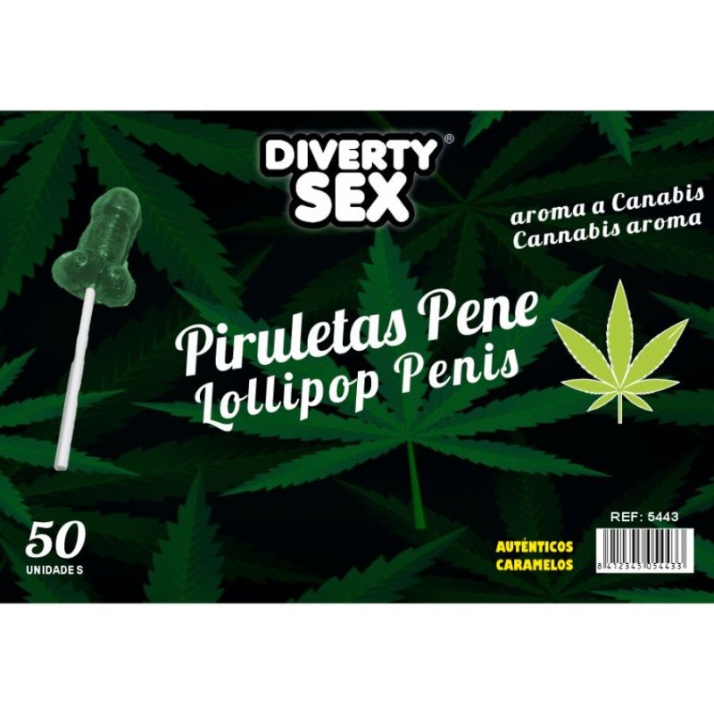 Diablo Goloso Penis-Lollis mit Cannabisaroma – 50 Stück – Bild 1