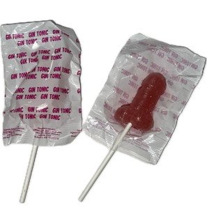 Penis lolly met aardbeismaak en gin-tonic 10% alcohol – foto 1