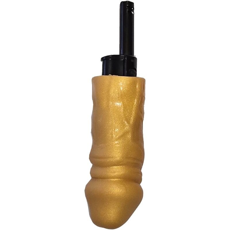 Golden penis-shaped barbecue lighter by Diablo Picante – image 1