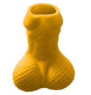 Geel penis shotglas van Diablo Picante voor volwassenen – foto 1