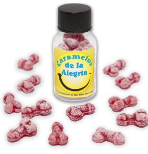 Diablo Picante penis-shaped sweets with strawberry and cherry flavour – image 1