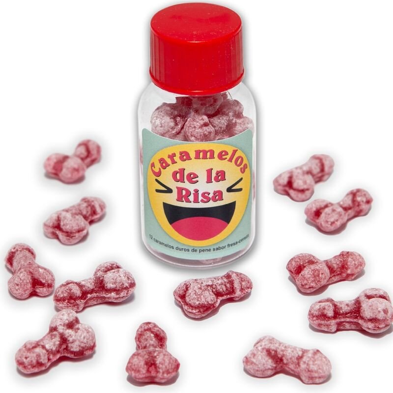 Diablo Picante penisförmige Süßigkeiten mit Erdbeer- und Kirschgeschmack, 12 Stück – Bild 1