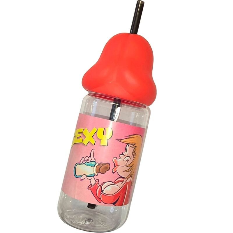 Penisförmige Flasche Diablo Picante 360 ml, rot – Bild 1 Penisförmige Flasche Diablo Picante 360 ml, rot – Bild 1