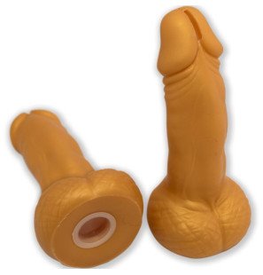 Gold Penis-Shaped Money Box, 22,5 cm, for Adults – image 1