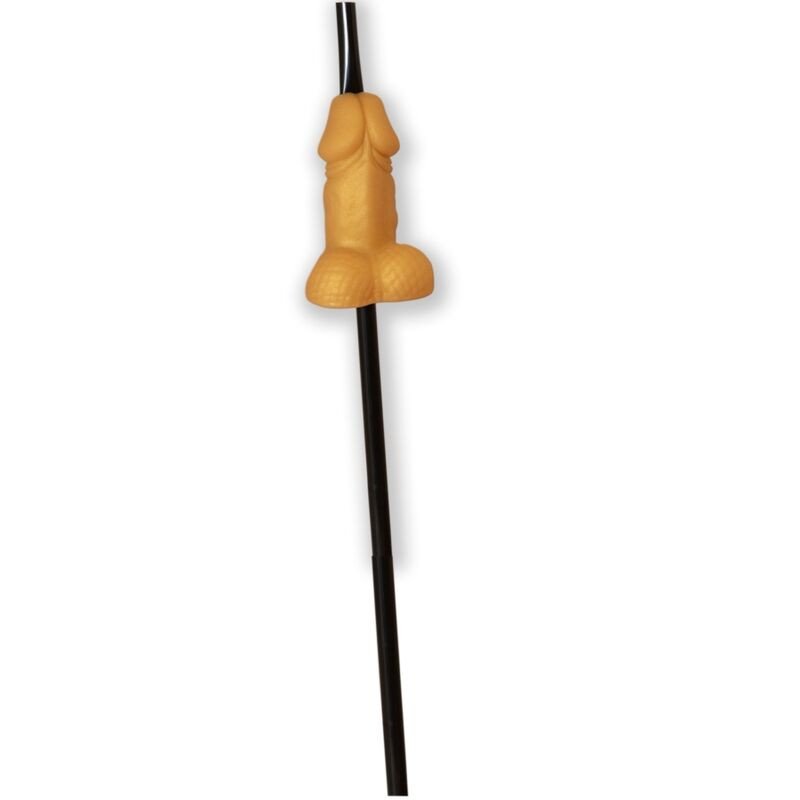 Diablo Picante Gold Penis-Shaped Straw for Adults – image 1