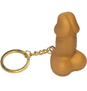 Goldener penisförmiger Schlüsselanhänger von DIABLO PICANTE – Bild 1