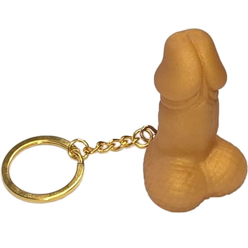 Goldener penisförmiger Schlüsselanhänger von DIABLO PICANTE – Bild 1
