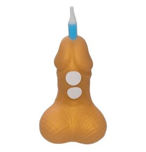 Gold Penis-Shaped Birthday Candle for Adults – image 1