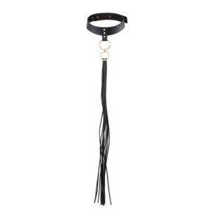 Bijoux Indiscrets Maze zwarte tassel halsband voor volwassenen