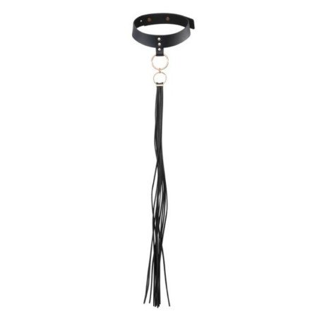 Bijoux Indiscrets Maze zwarte tassel halsband voor volwassenen