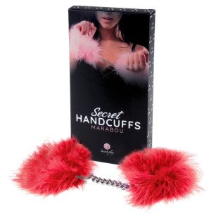 Menottes rouges à plumes de marabout de Secretplay – photo 3