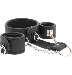 Vegan Leather Collar and Cuffs with Neoprene Lining – image 1